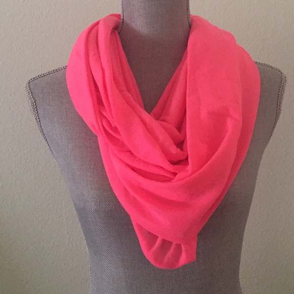 Hot Coral Lightweight Infinity Scarf!! - Picture 2 of 3