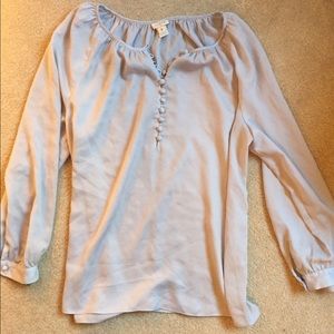 Jcrew silver satin blouse, never worn