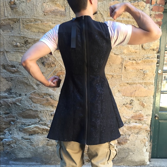 Aryn K Sleeveless Jacquard Fit and Flare Dress - Picture 4 of 4