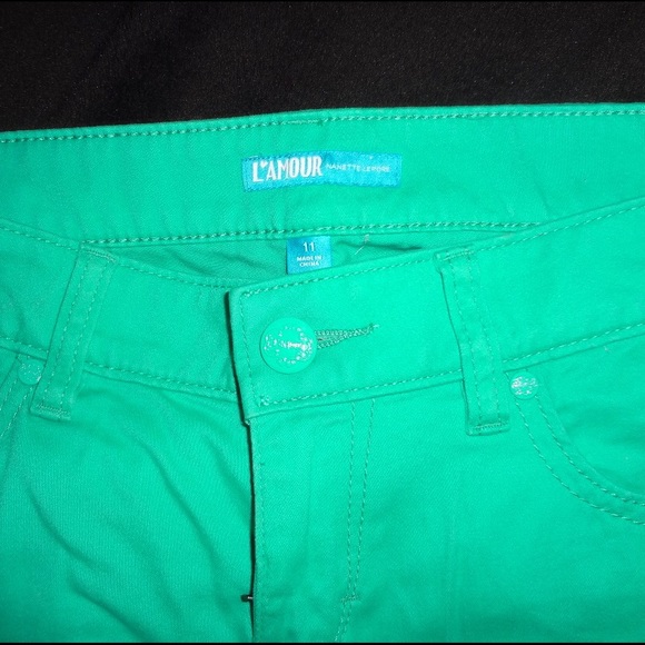 Green Denim Legging / Jegging - Picture 2 of 4