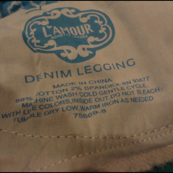 Green Denim Legging / Jegging - Picture 4 of 4