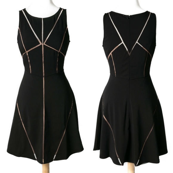 ‼️SALE‼️Mesh Cut Out Skater Dress - Picture 2 of 3