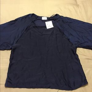 ZARA Beautiful New navy blue top. Size Small.