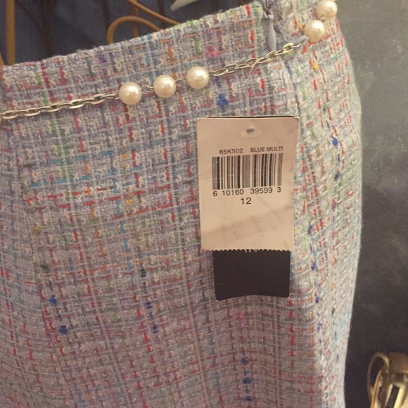 Tweed light blue multi skirt - Picture 3 of 3