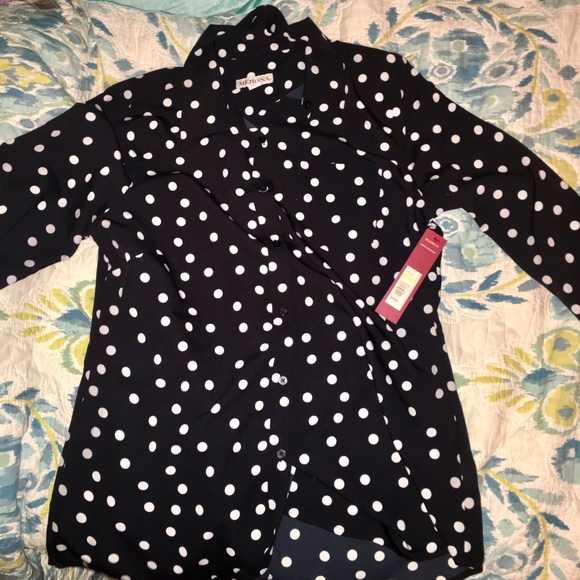 Black & White Polka Dot Blouse