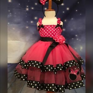 Minnie Mouse ribbon trim tutu, tutu dress