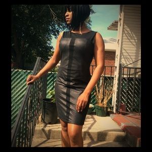 LBD night out dress.  Suede look. Fitted.