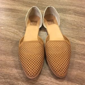 DV tan and gold flats