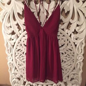 Spaghetti Strap Dress with Neck Tie