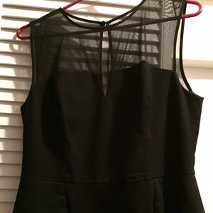 Aidan Mattox Black Sleeveless Peplum Dress