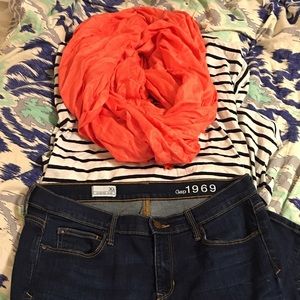 Never worn Salmon Sunset colored scarce