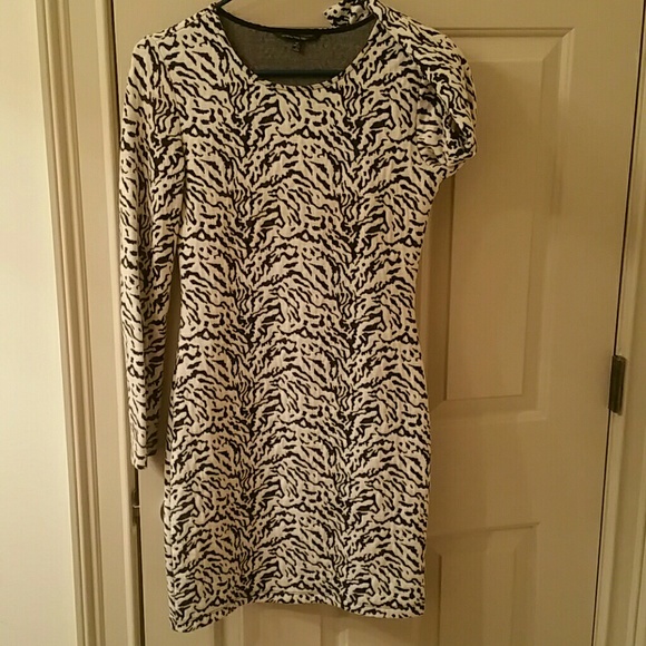 Black and white animal print dress