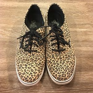 Leopard print vans