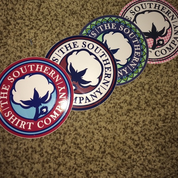 Red and blue southern shirt stickers!