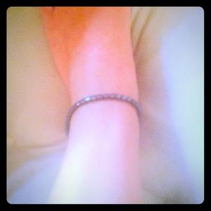 Silver beaded anklet