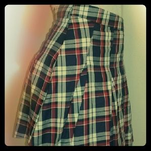 Plaid mini skirt