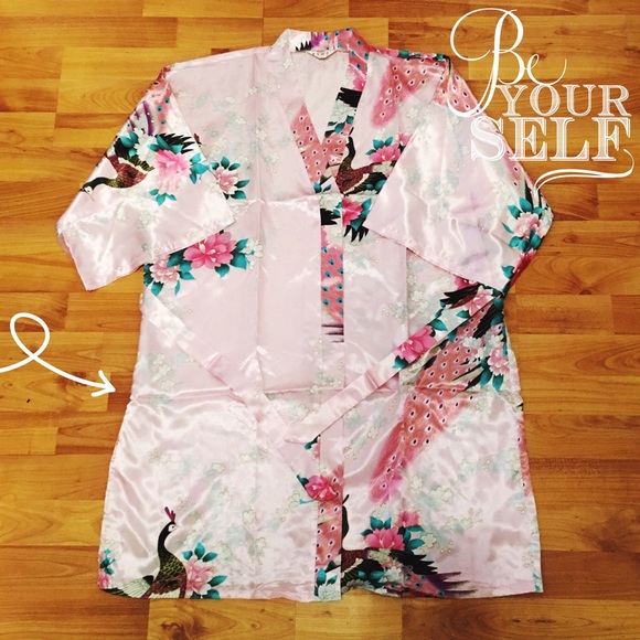 Light Pink Silk Kimono