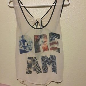 Open back tank top