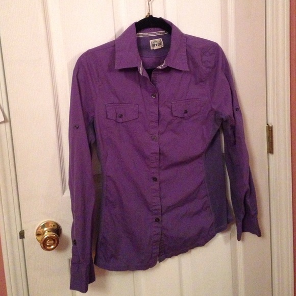 Converse button up Grape Purple