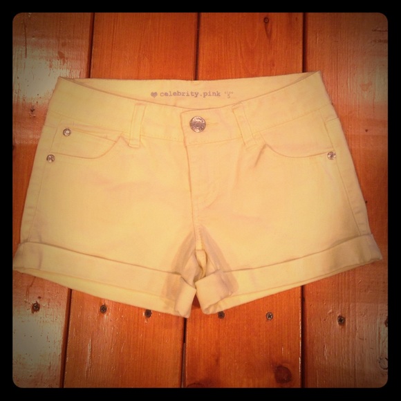 Yellow shorts by Celebrity Pink
