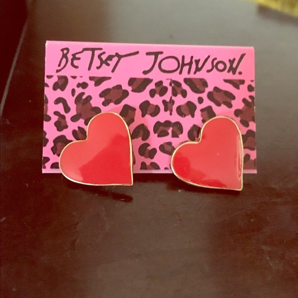 Betsey Johnson Heart Earrings