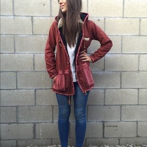 Maroon boho jacket