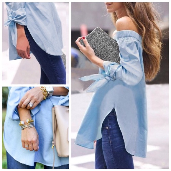 🆕 MARISA Off The Shoulder Tunic Top - Picture 3 of 8