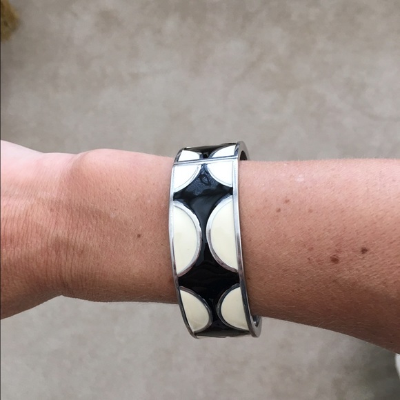 J Crew bangle with black and white design