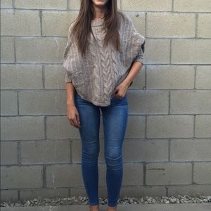 Loft woven tan sweater