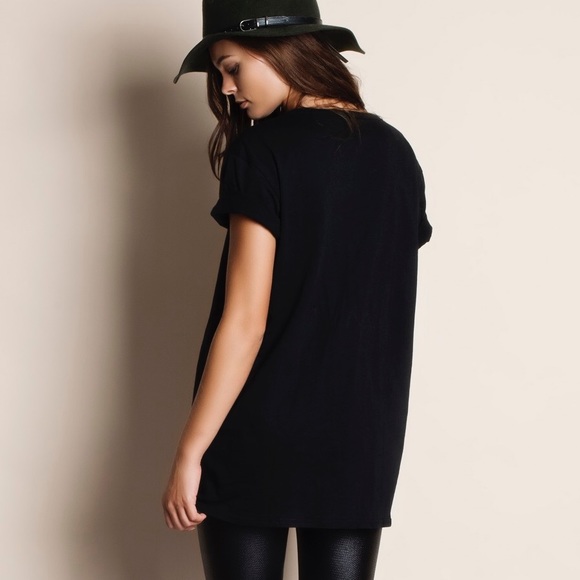 Rapture Lace Up Tunic Top RED - Picture 2 of 2