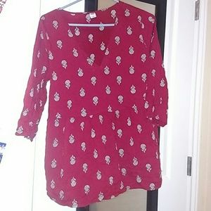 Peplum 3/4 lenght sleeve blouse