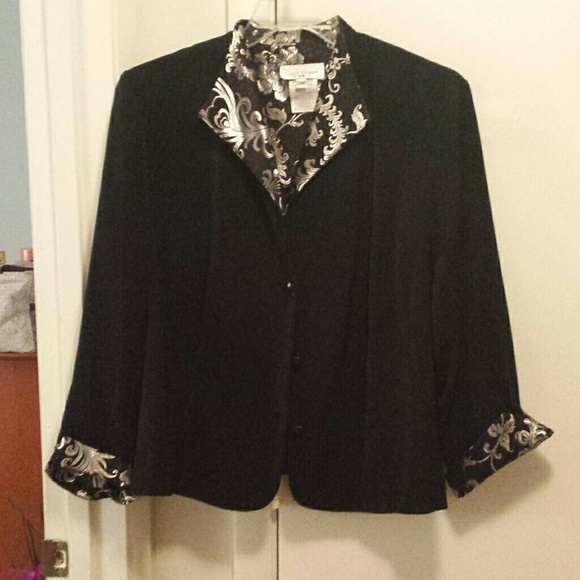Black and silver trimmed blazer
