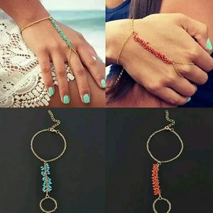 Chic BoHo Bracelet Slave Chain Link Finger Ring
