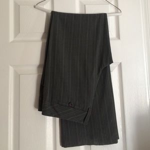 Grey/white pinstriped dress pants