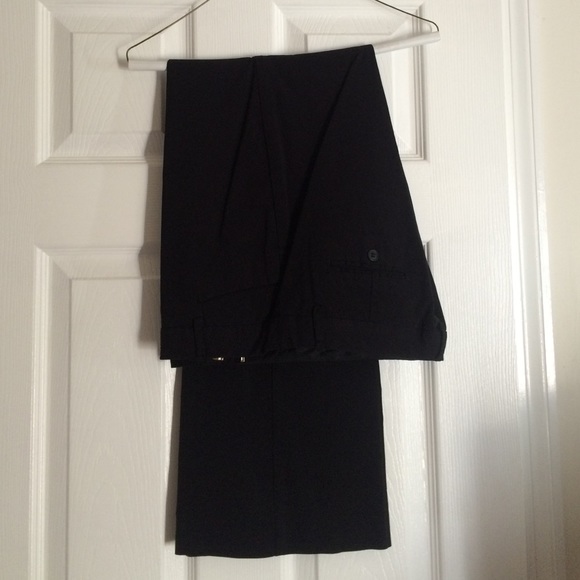 Black rayon dress pants