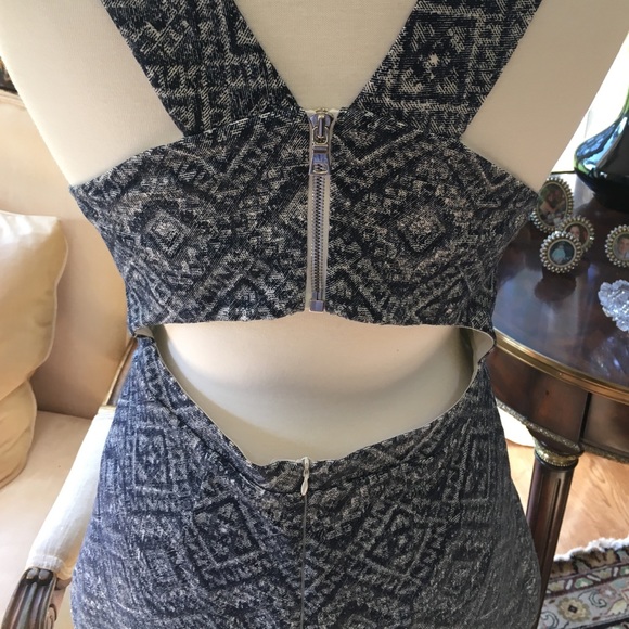 Romper Navy & White Print - Picture 3 of 4