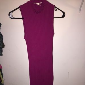 Maroon midi dress fitted