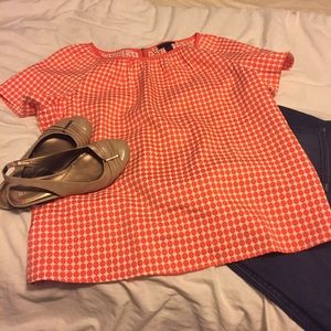 Orange Polka Dot Blouse