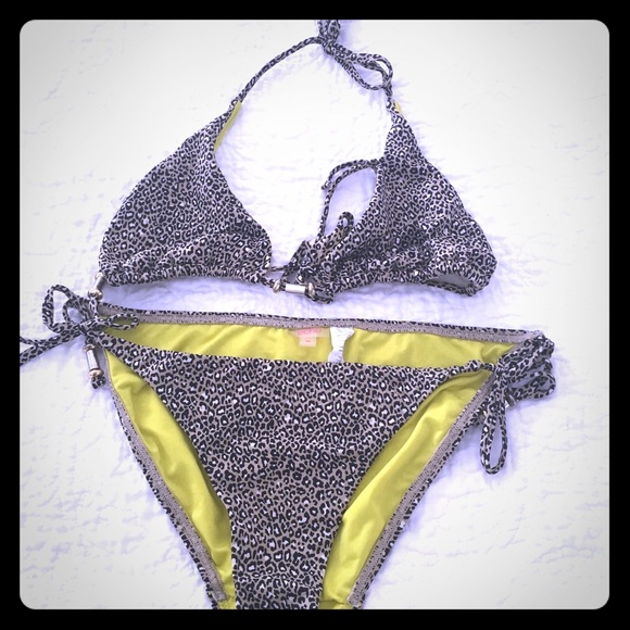 Animal print bikini, size M