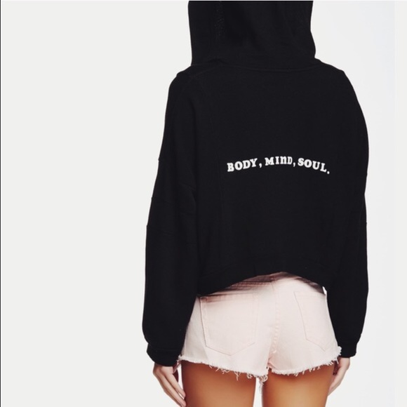 Wildfox Sweaters - Wildfox BODY MIND SOUL draped hoodie
