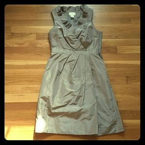Gorgeous taupe J. CREW TAFFETA DRESS