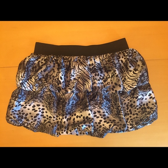 Dots Metallic Bubble Skirt