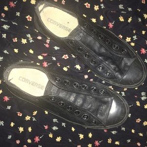 Black Leather Converse