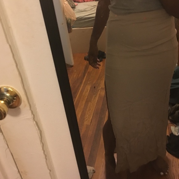 Taupe maxi skirt