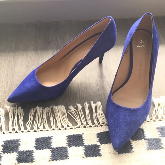Banana Republic Annetta Suede Cobalt Blue Pumps