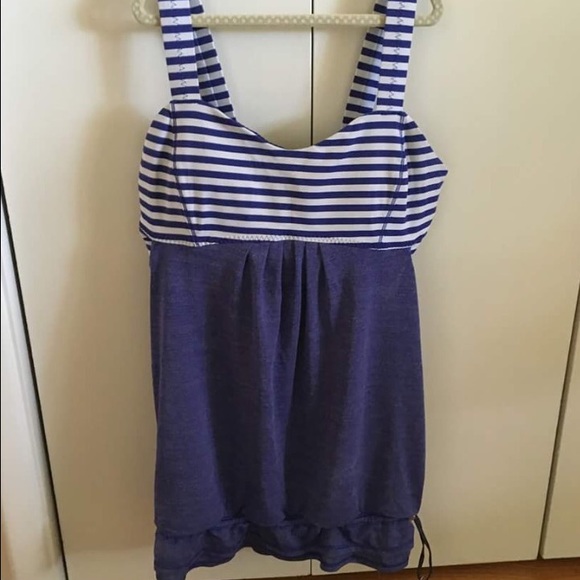 Lululemon tank top, blue and white