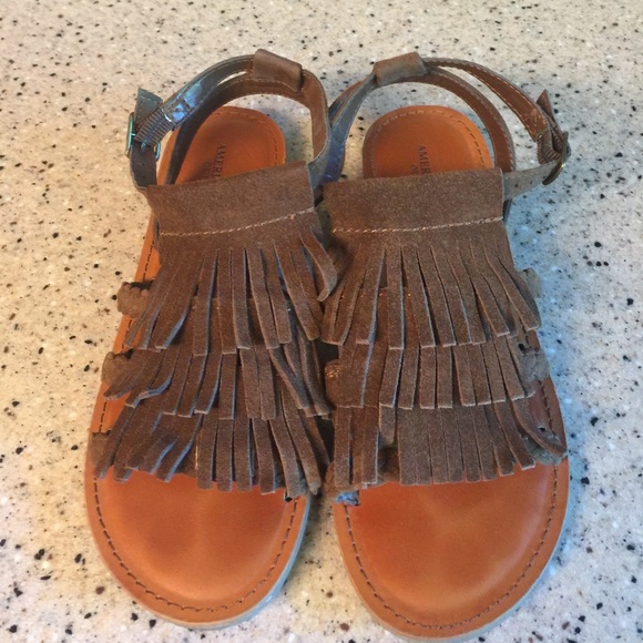 America Eagle fringe sandals