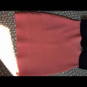 Bcbg orange bandaid skirt