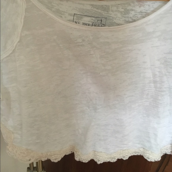 FREE PEOPLE CROP TOP WITH LACE!! - Picture 2 of 3