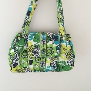VERA BRADLEY LIME'S UP PATTERN HAND BAG